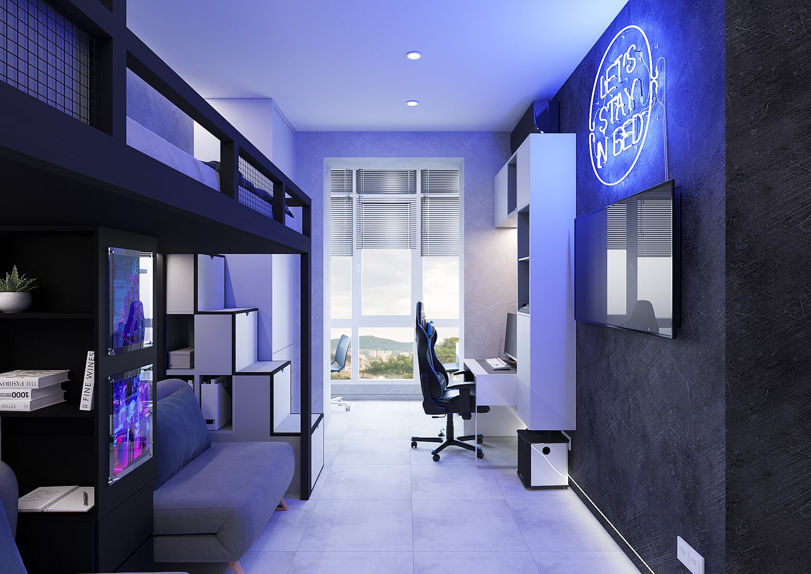 Двух-уровневая квартира для семьи с 3 детьми