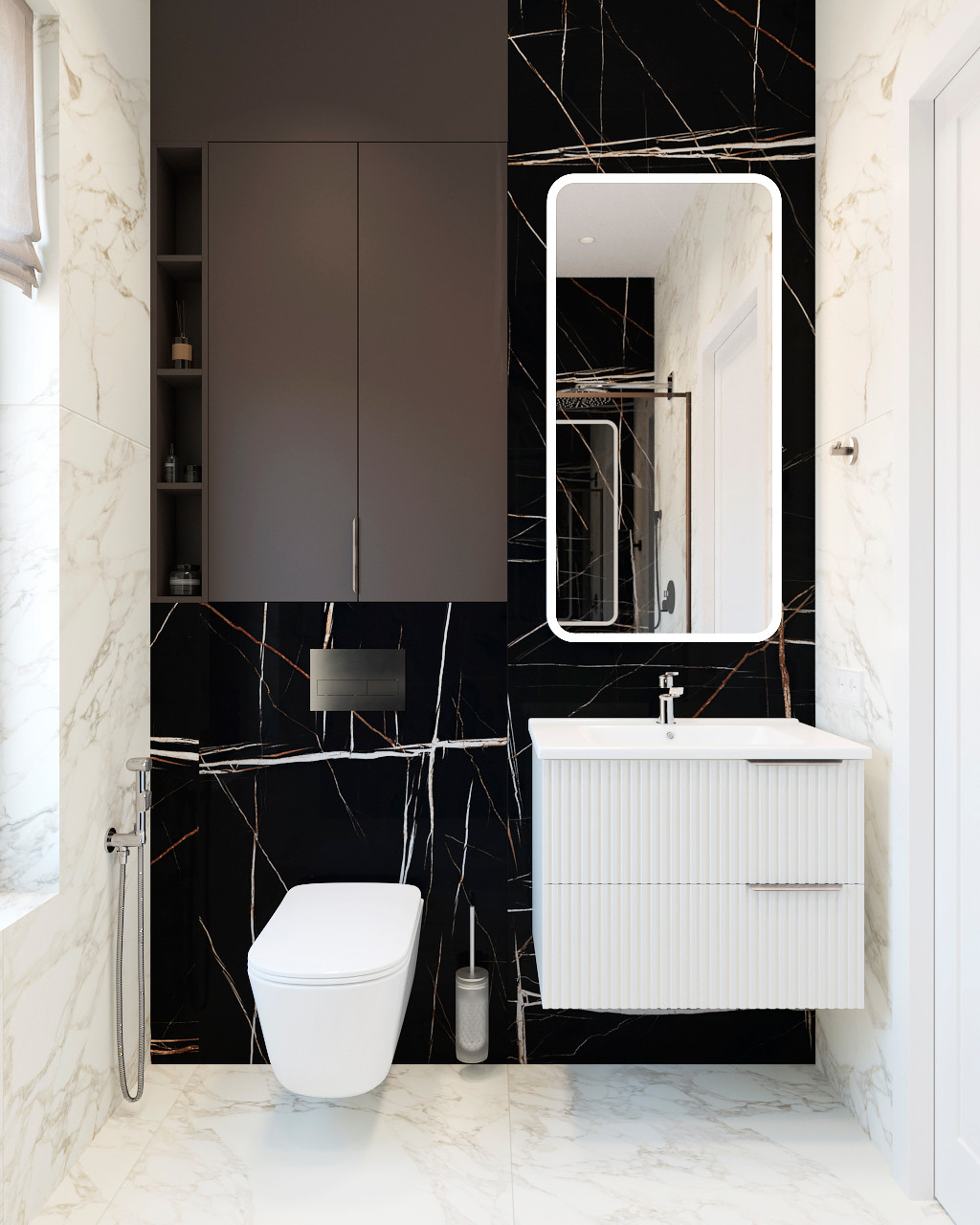 Проект  ванной комнаты 10 м.кв