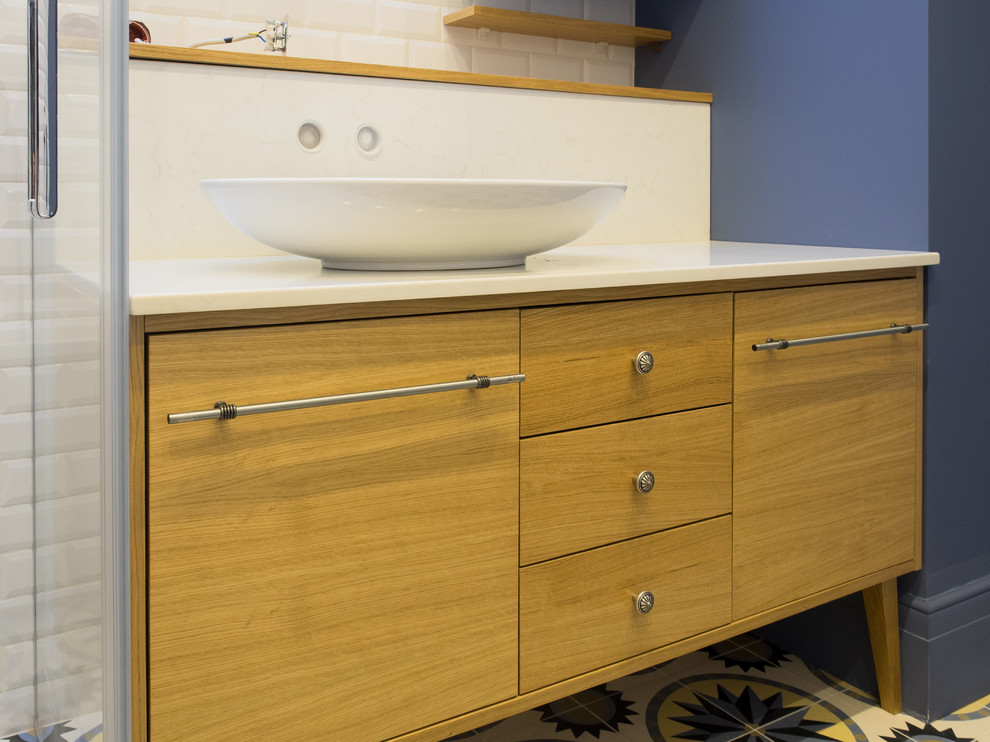 Ванная комната в морских красках в квартиру на Долгоруковской ул.