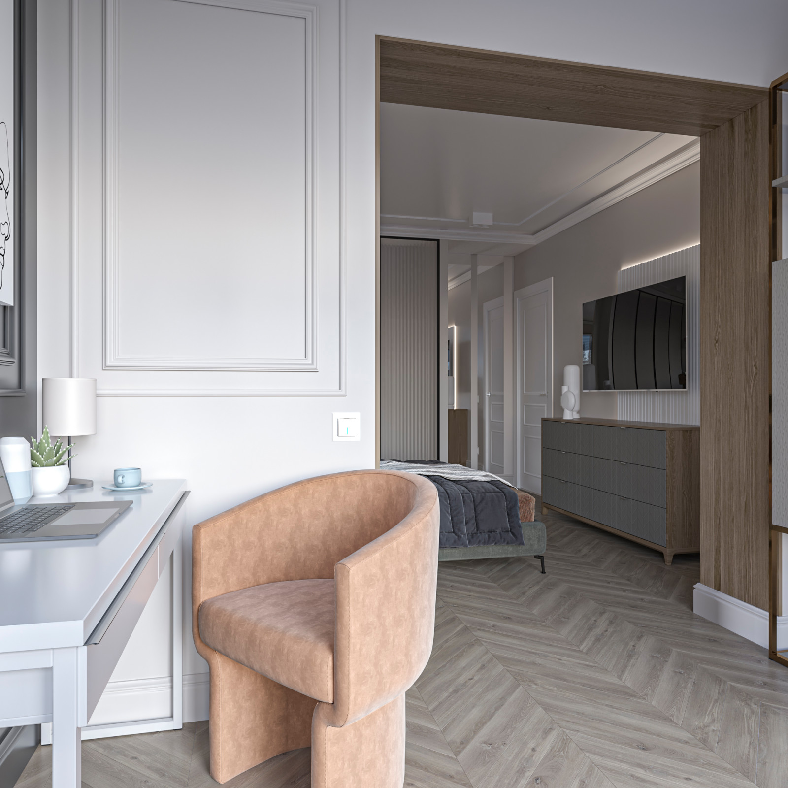 Проект квартиры в современном стиле.