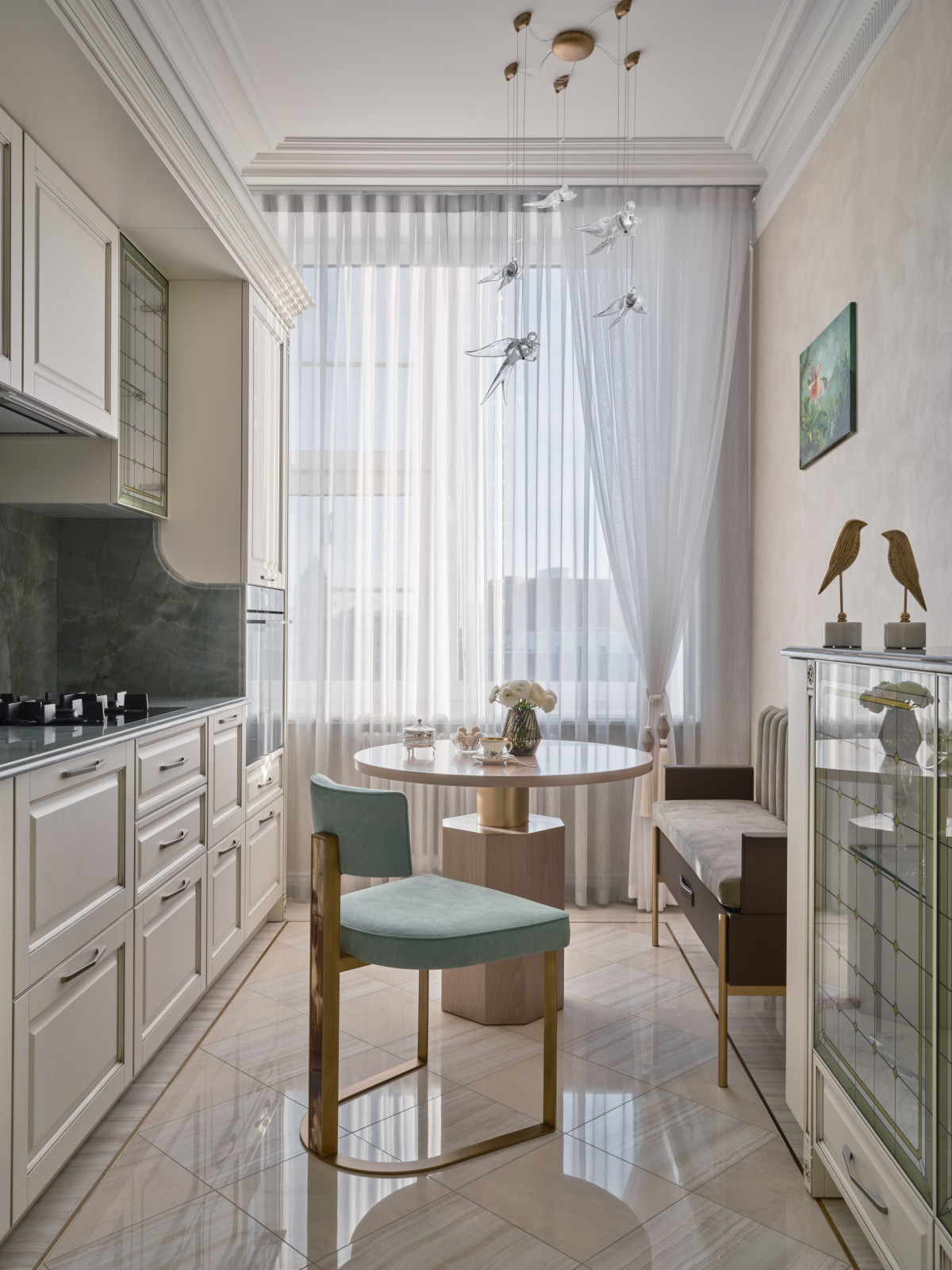 Дизайн квартиры в Классическом стиле на ул Бронная 105 кв.м, г.Москва