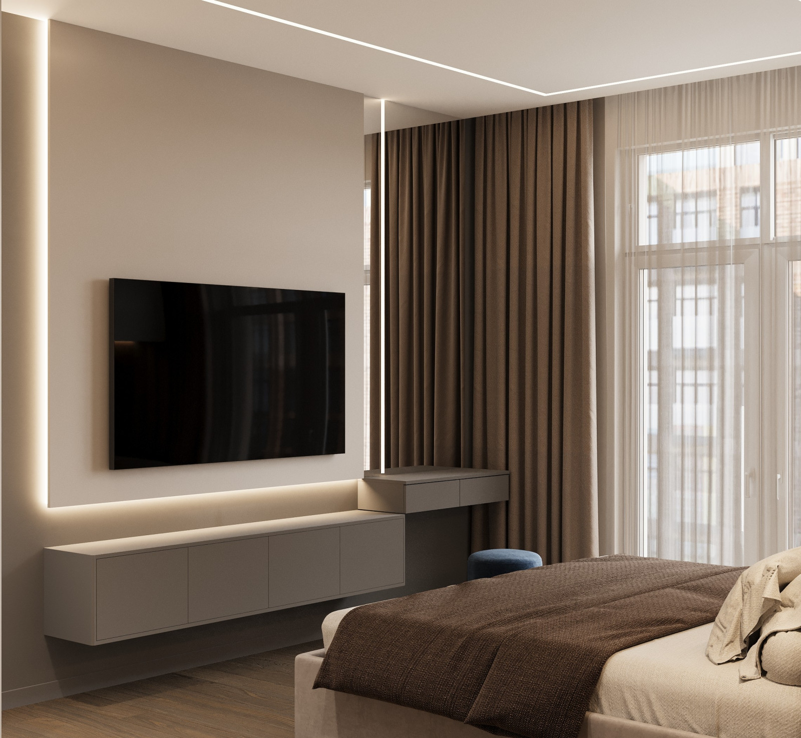 Дизайн 2-комнатной квартиры в ЖК Лермонтовский 54