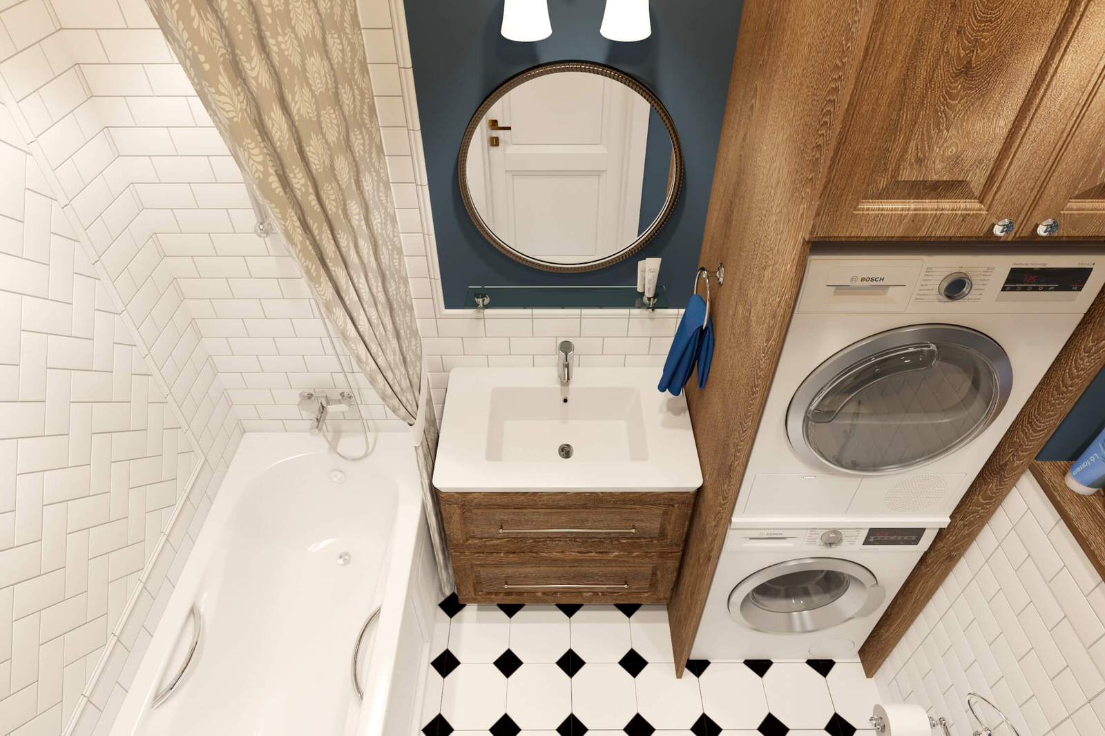 Однокомнатная квартира-студия 38м2 в неоклассике