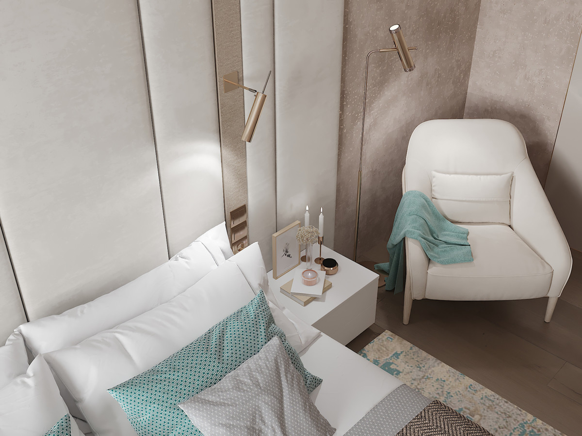 Современный дзен. ЖК Переулок Бульварный. Визуализация.