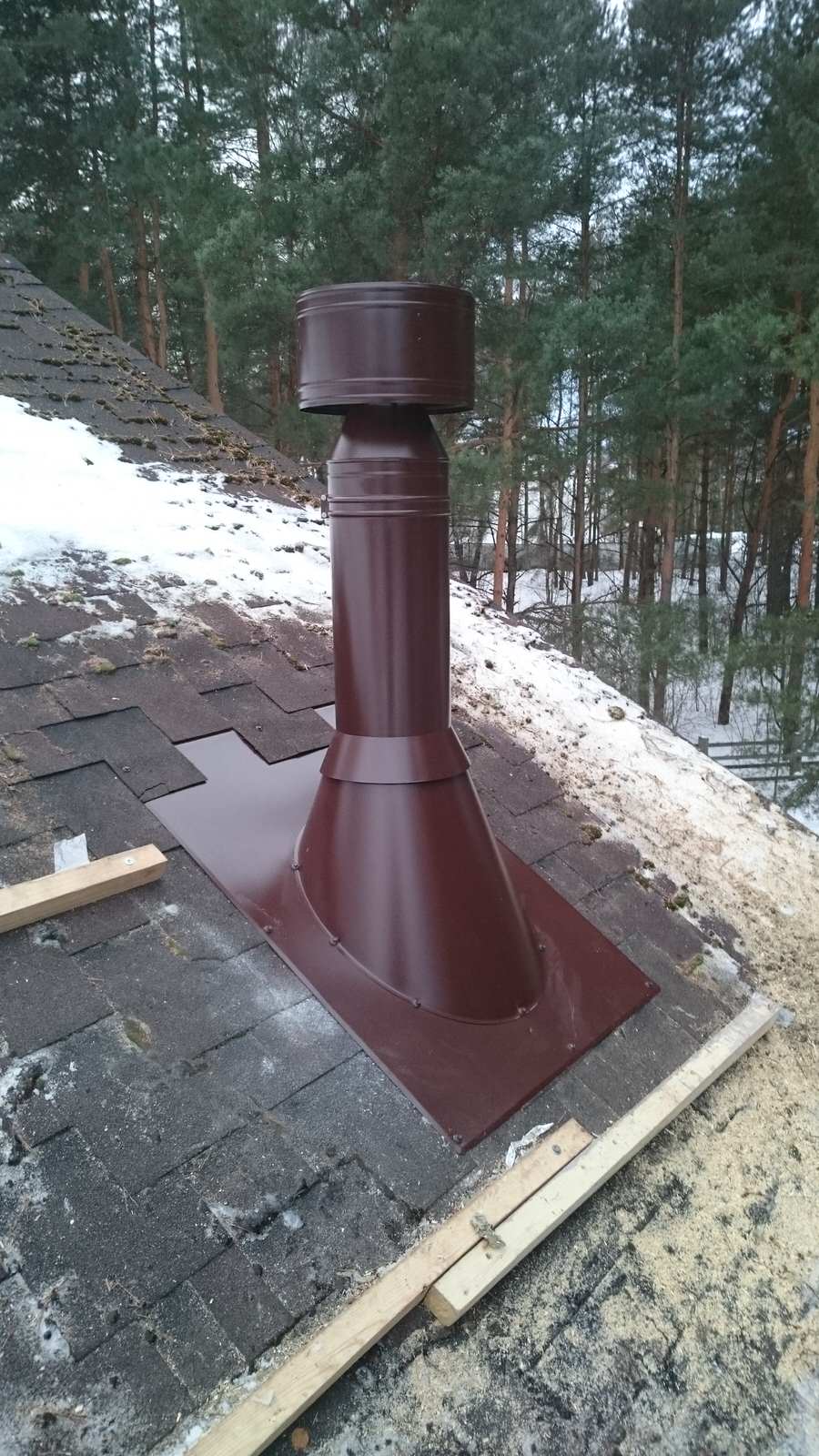 Обложка проекта: Печь Эдил камин и крашеный дымоход Вулкан