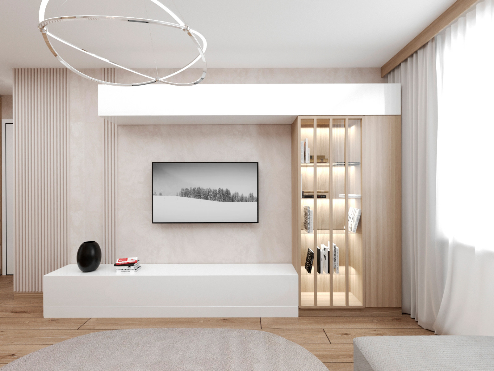 Обложка проекта: Природный минимализм. Дизайн 3-х комнатной квартиры.