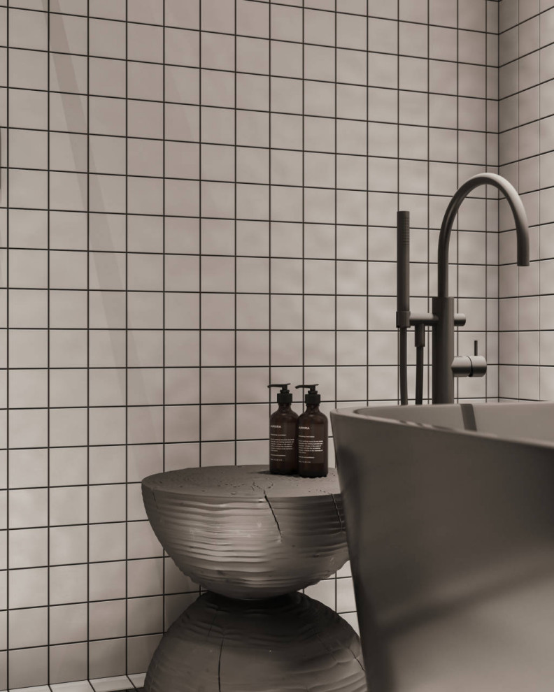 Black interior for a bachelor in St. Petersburg, 75m2