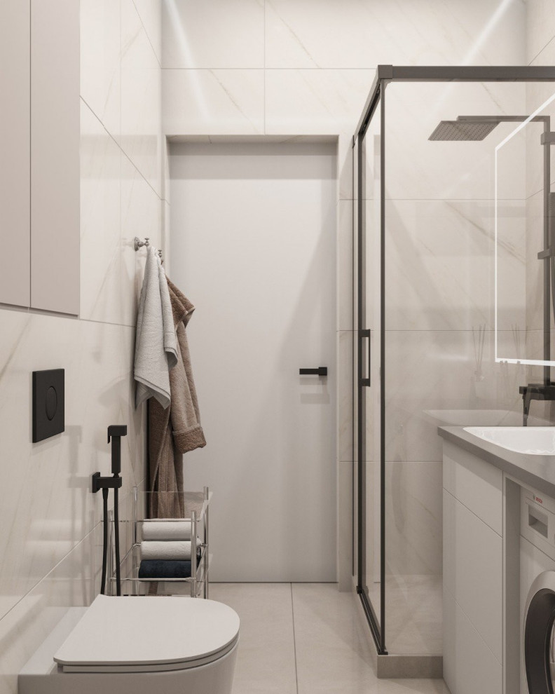 современная двушка в светлых тонах