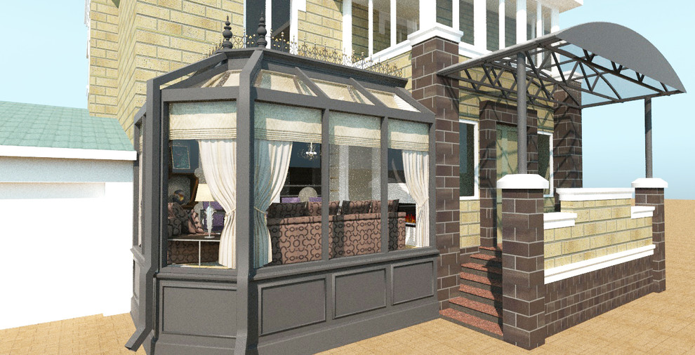 Обложка проекта: Пристрой к кухне коттеджа. г. Уфа, пос. 8 марта.