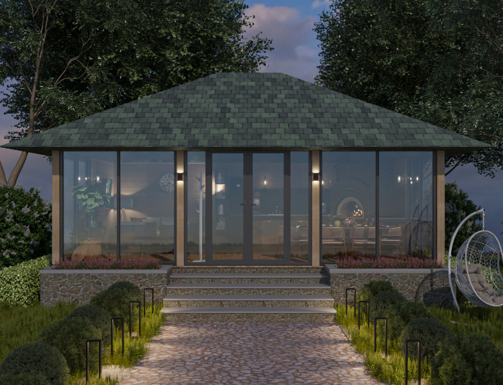 Обложка проекта: Беседка в продолжении проекта дома по Васту