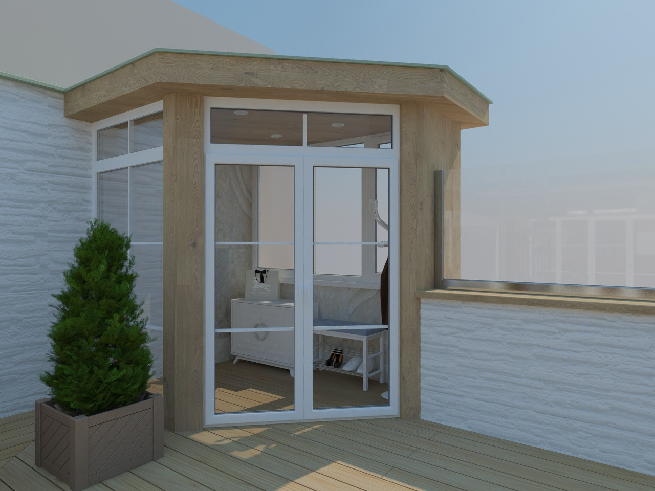 Терраса на крыше дома