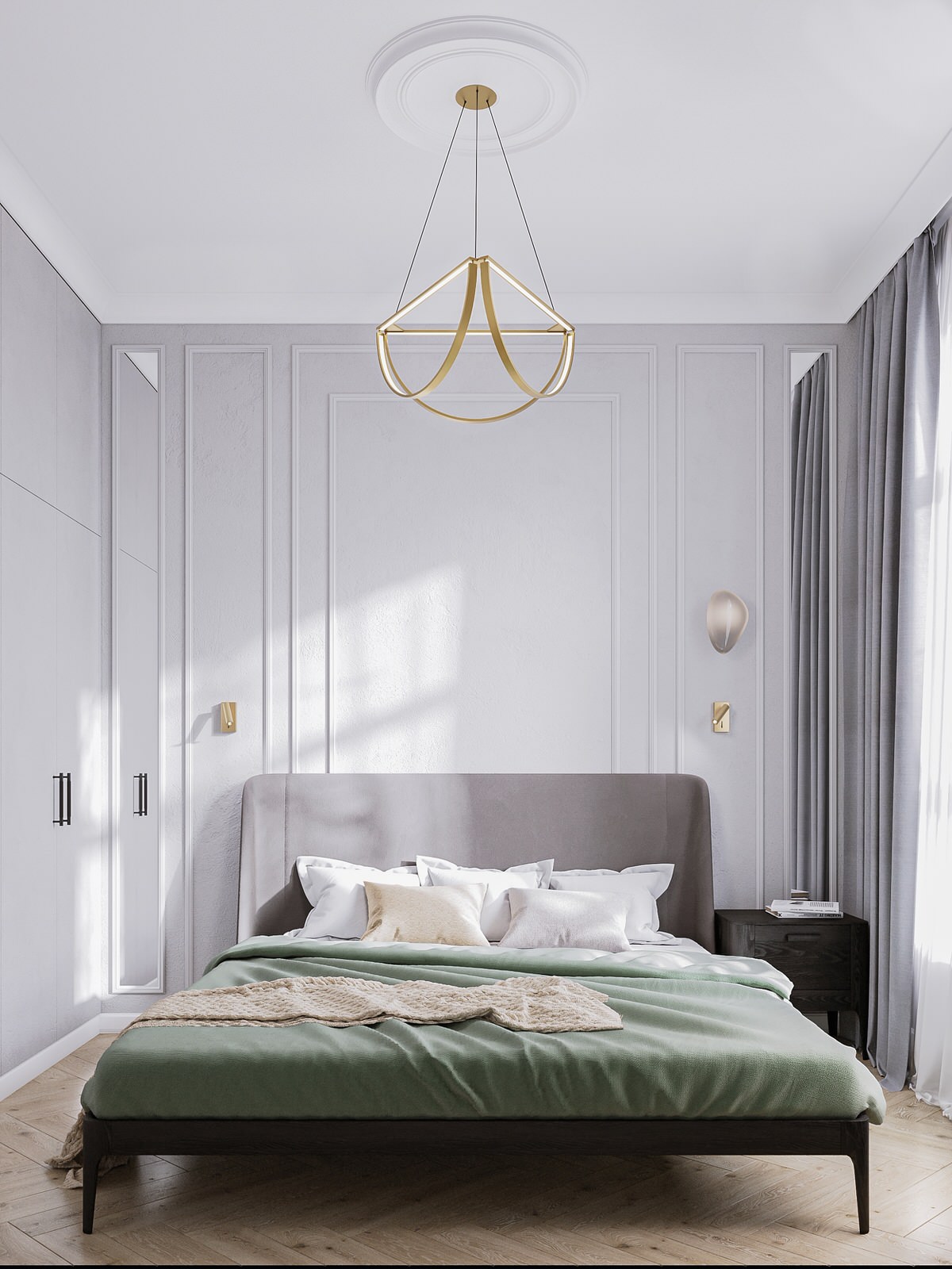 Трехкомнатная квартира в классическом европейском стиле