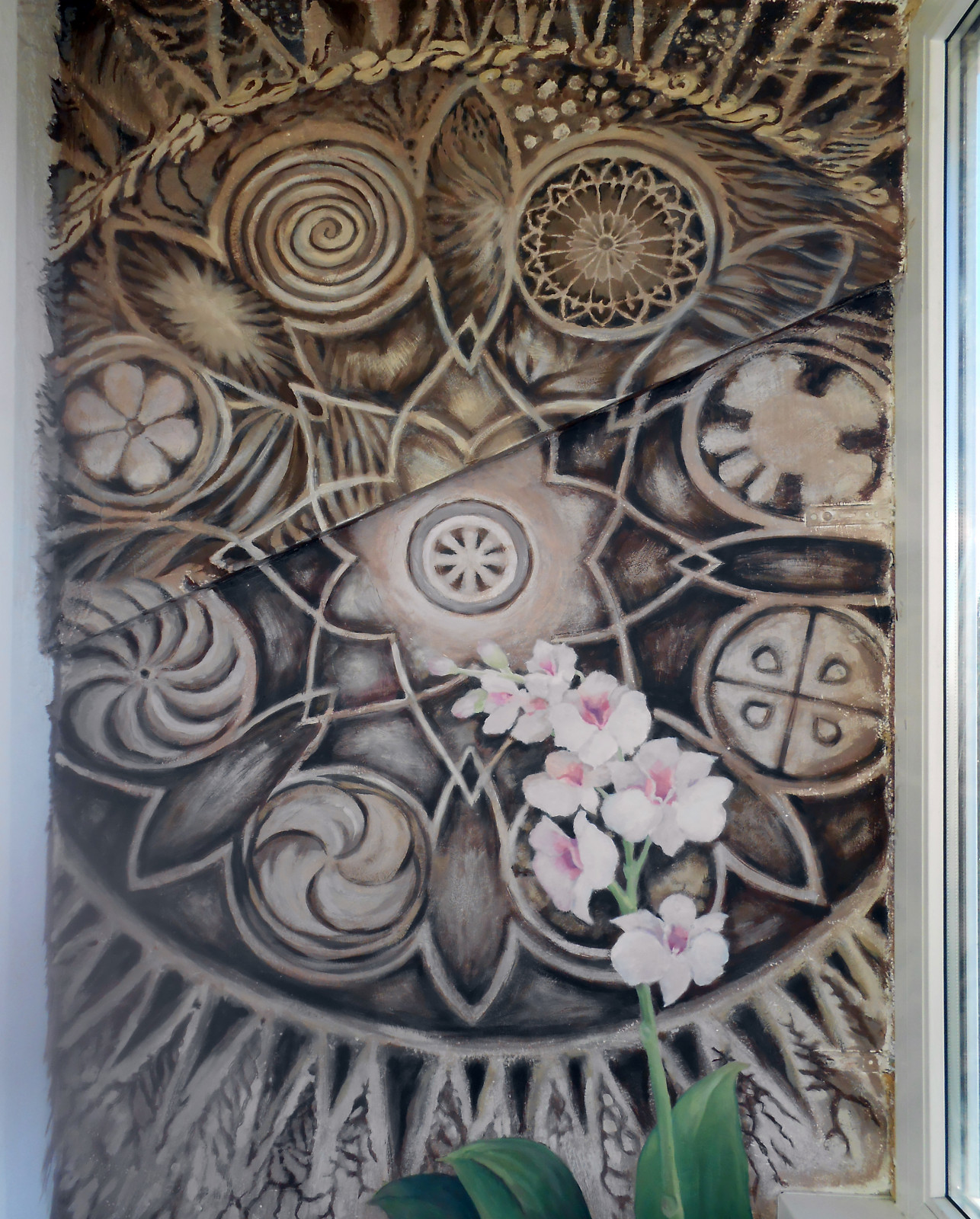 Роспись лоджии "Орхидея"