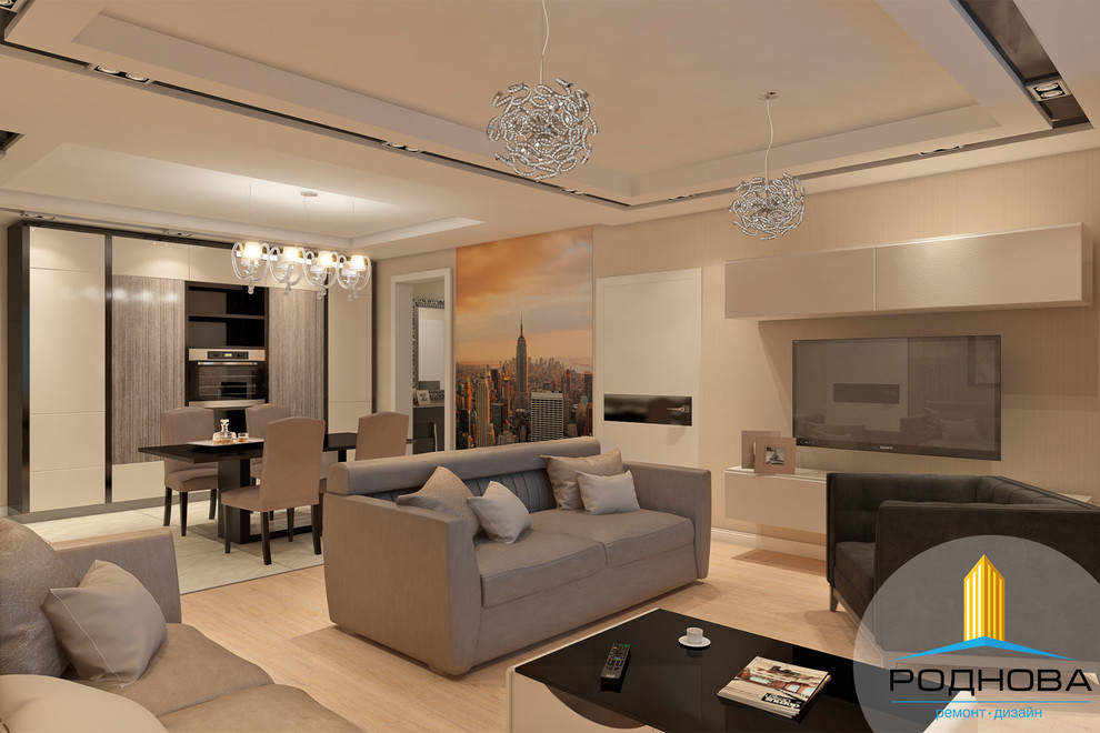 Обложка проекта: Дизайн проект 3-комн квартиры в ЖК Мичуринский