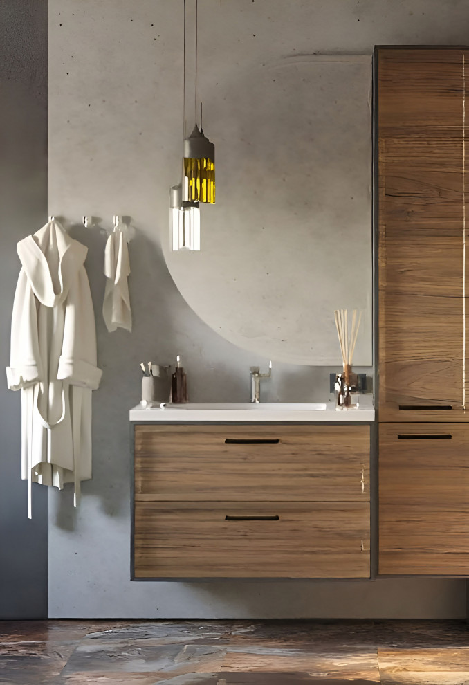 Санузел с душевой в частном доме