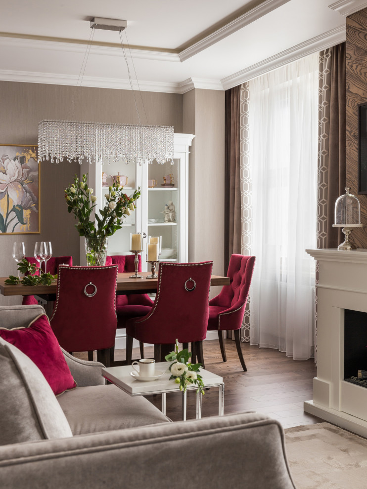 Квартира с сочными акцентами в Неоклассике