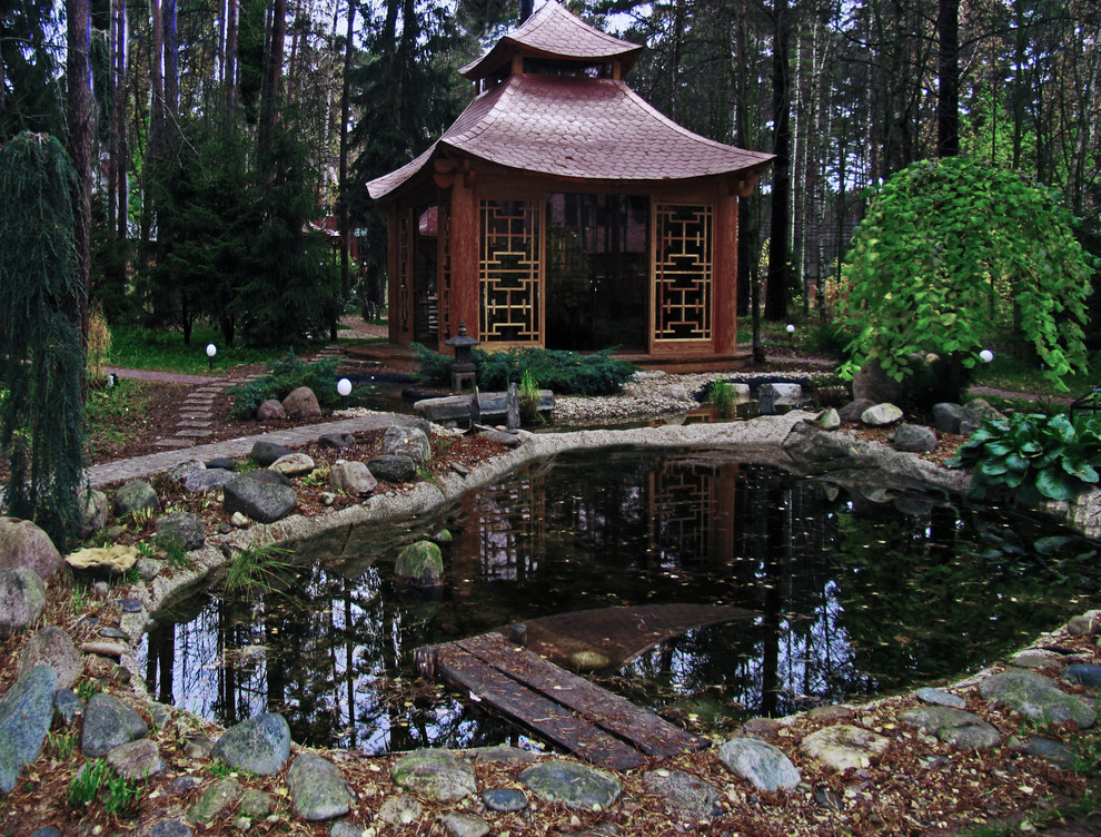 Обложка проекта: японский павильон и садик