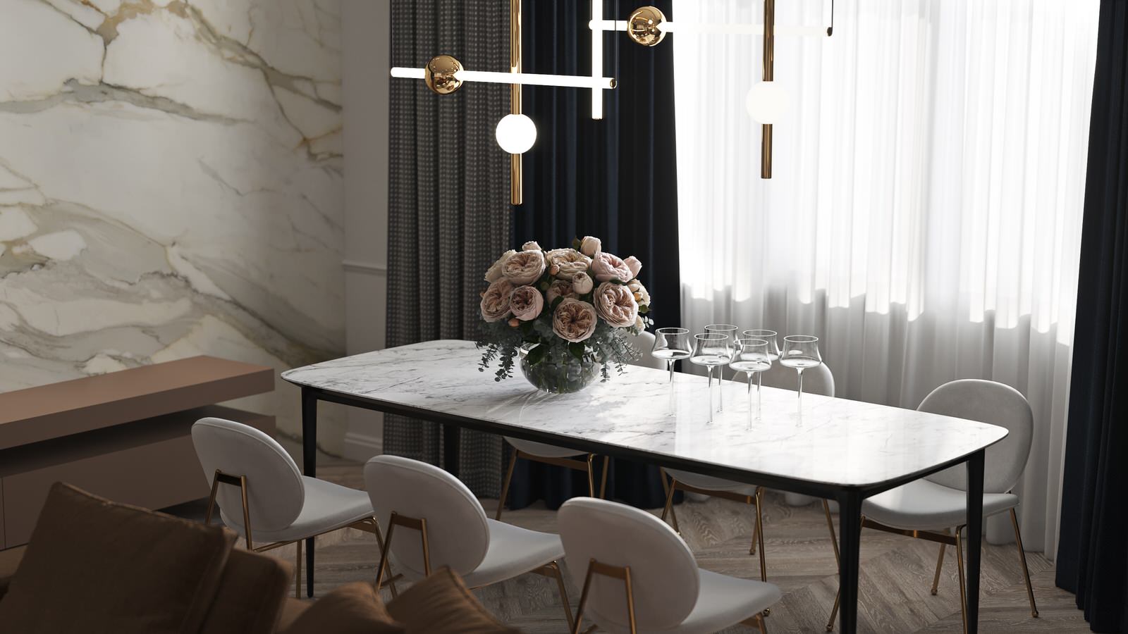 Квартира с сочными цветовыми акцентами для большой семьи