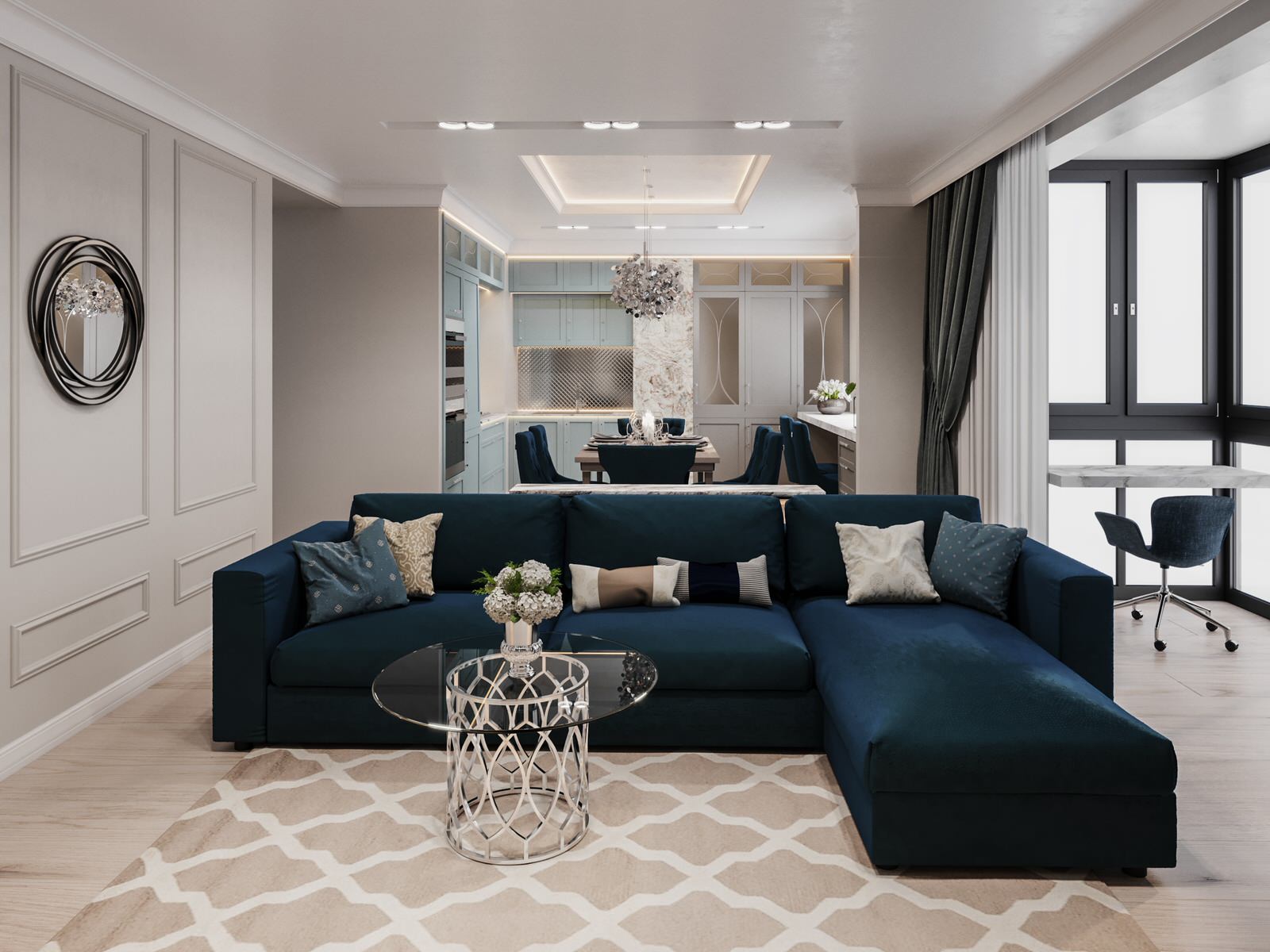 Светлая квартира в центральном районе