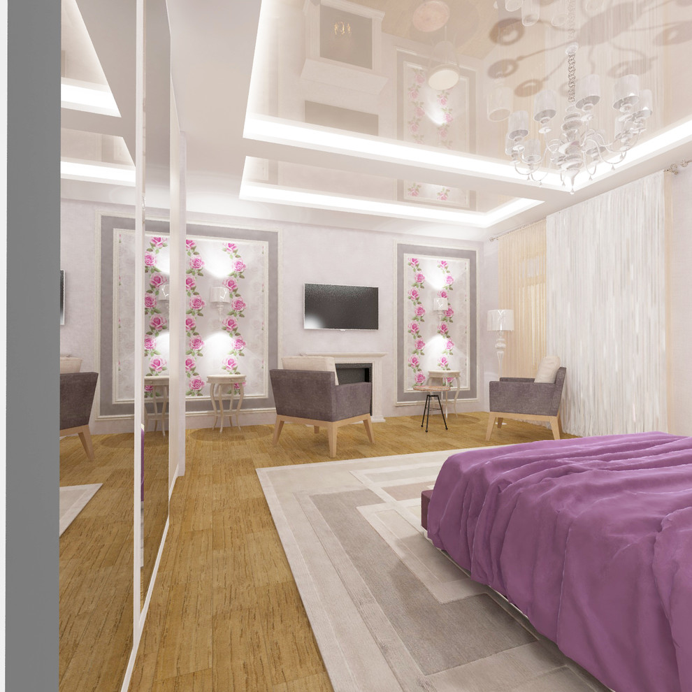 Спальня в классическом стиле в частном доме