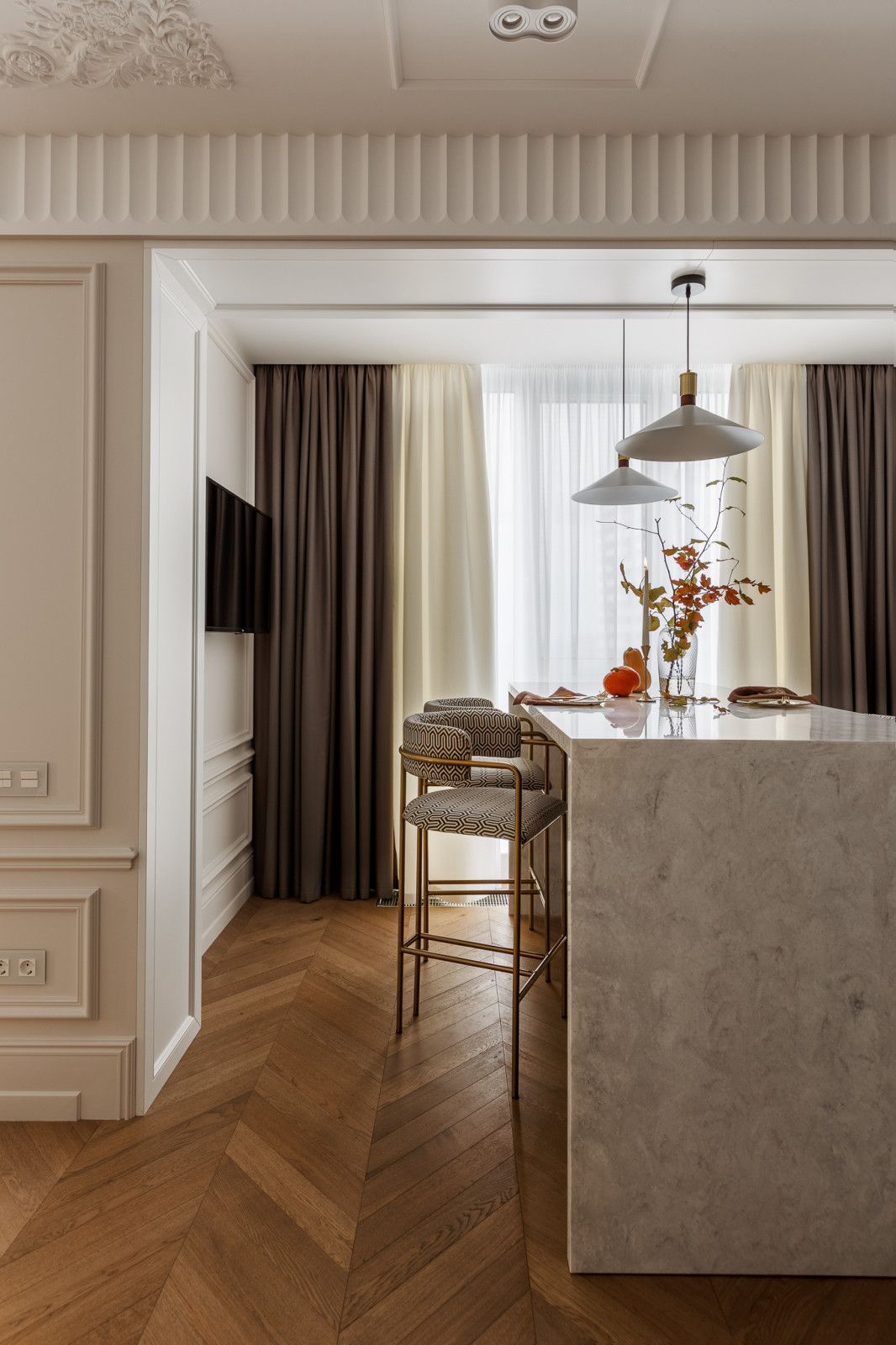 Реализованный дизайн проект квартиры в ЖК "Горный"