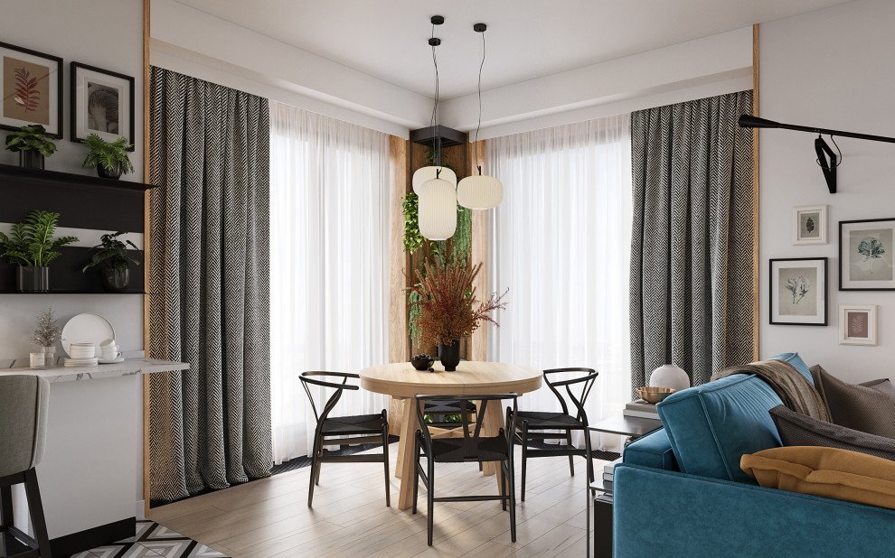 Квартира с зелеными акцентами