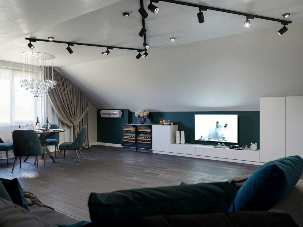 Дизайн интерьера мансарды дома (ул.Б.Зуевская)