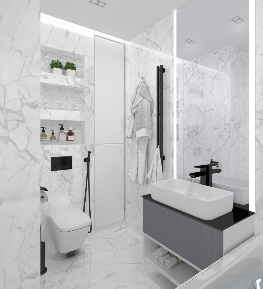 Белая ванная комната