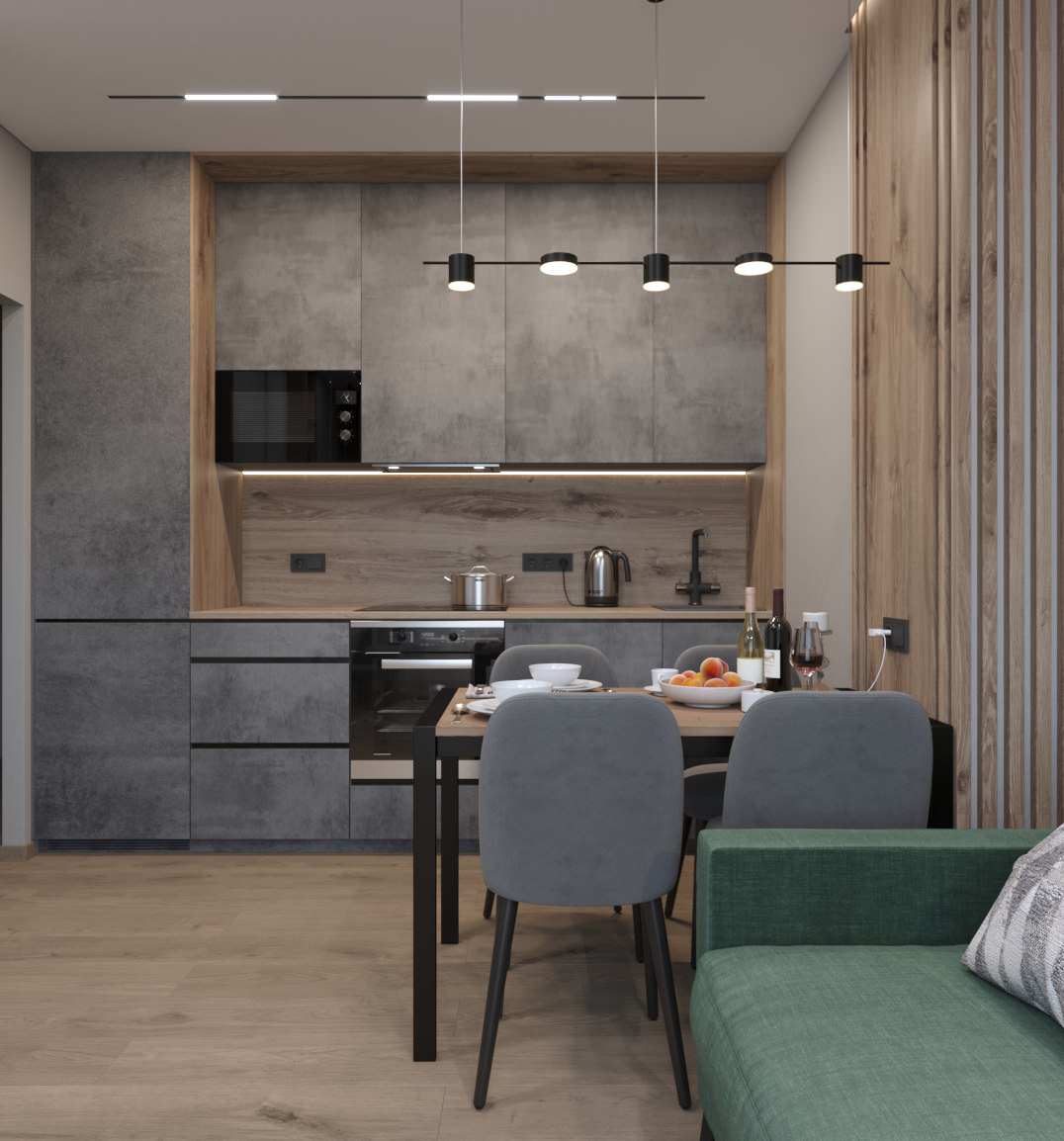 Обложка проекта: Кухня-гостиная