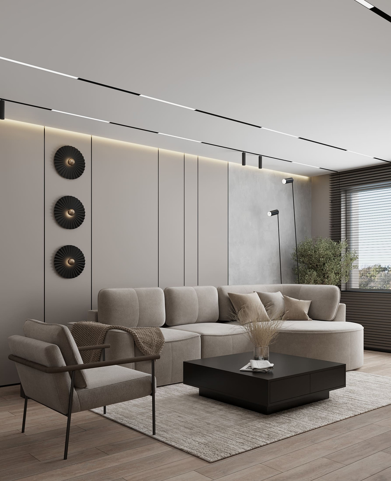 Дизайн-проект пентхауса для молодой пары