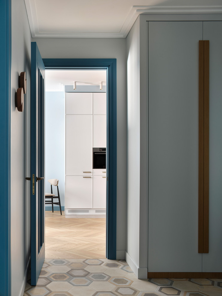 Небольшая квартира в оттенках синего