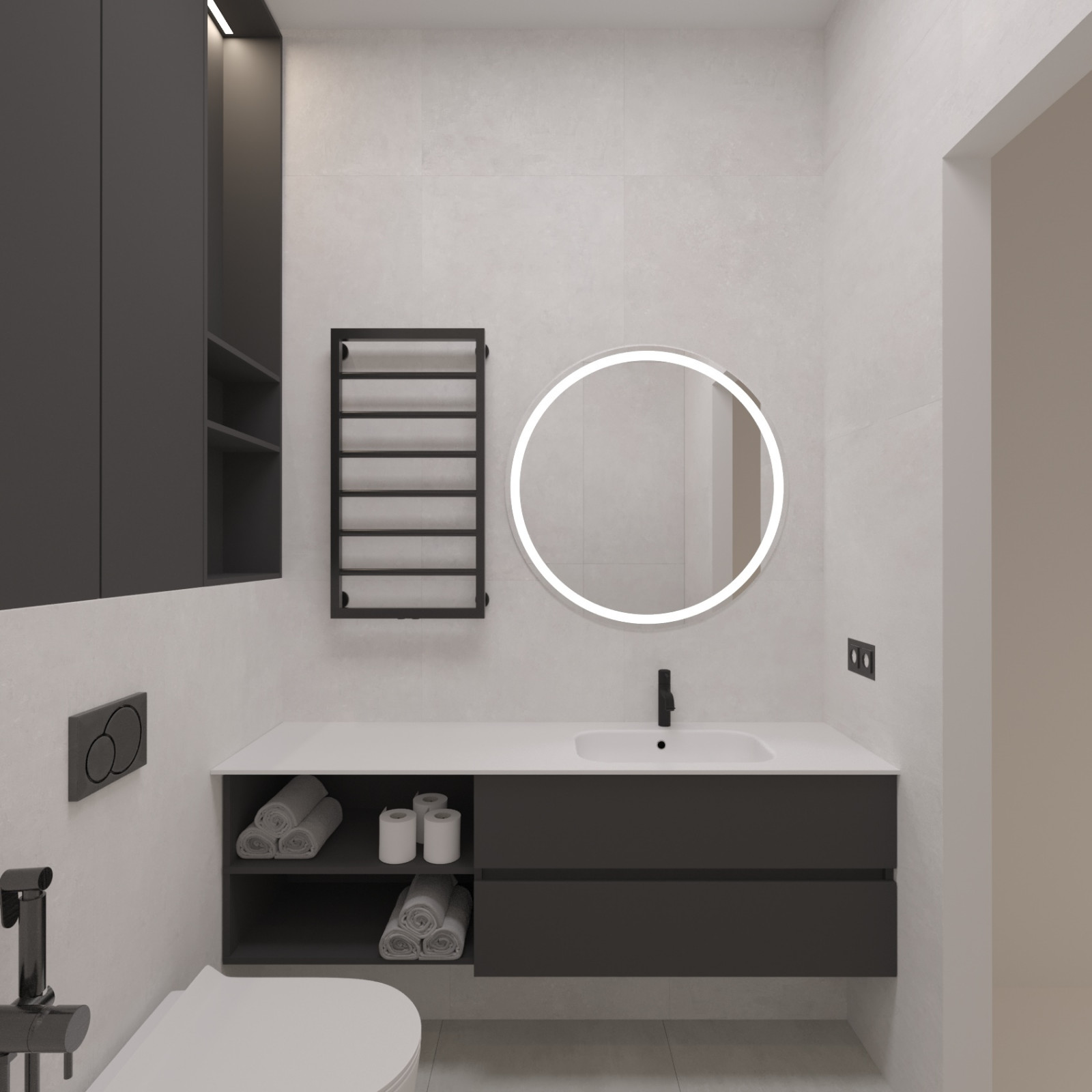 Новосибирск. ЖК Тихомиров. Эскизы + фото с реализации проекта.