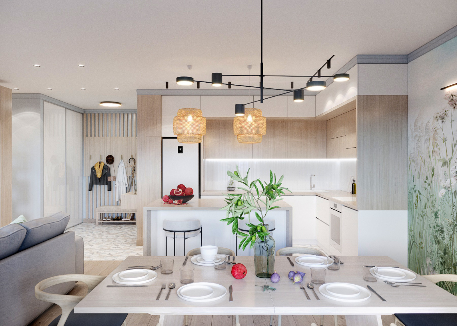 Интерьер квартиры Сканди