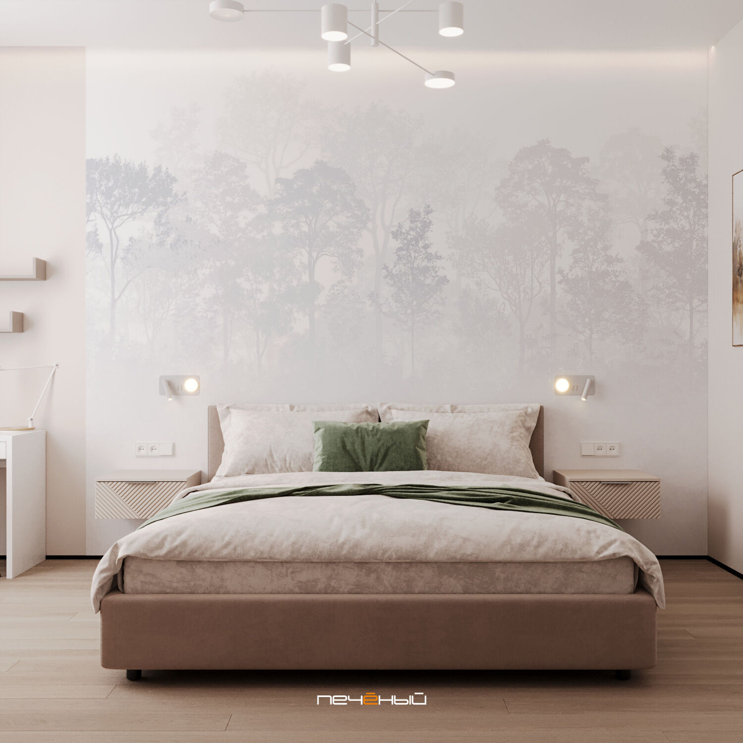 2025 Дизайн 3-комн. квартиры 72 м² в современном стиле, Москва, ЖК Малевич