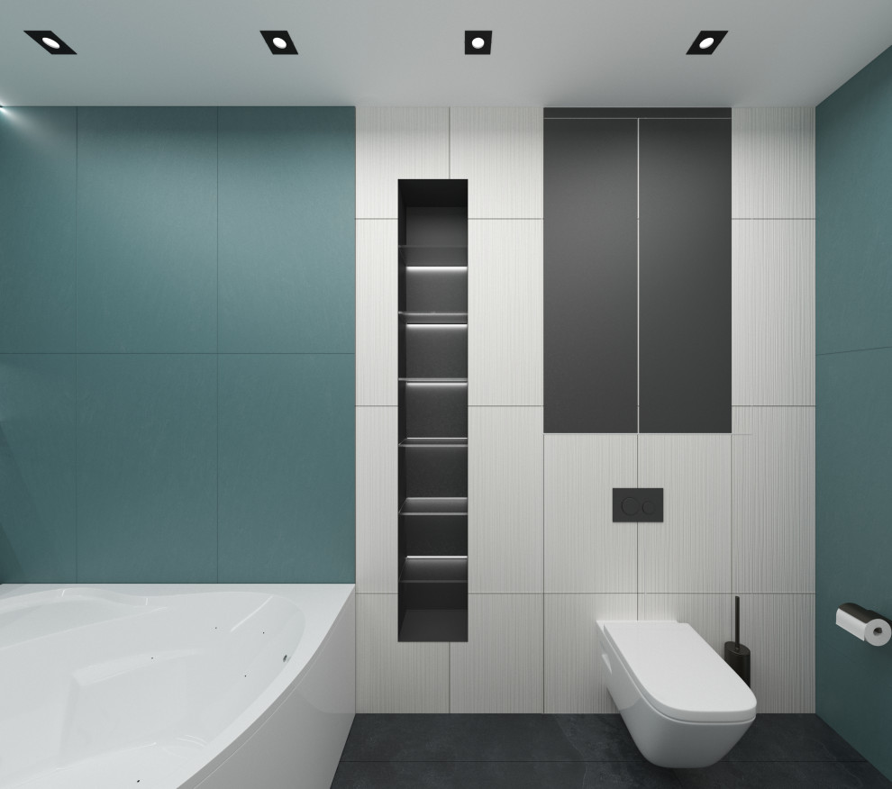 Яркий интерьер таунхауса