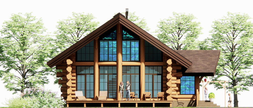 Обложка проекта: Жилой дом 122 кв.м из бревна