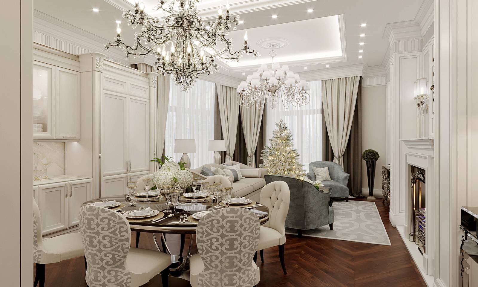 ЖК Русский Авангард, кухня-гостиная