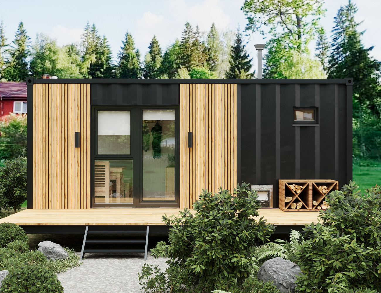 Проект бани из морского контейнера