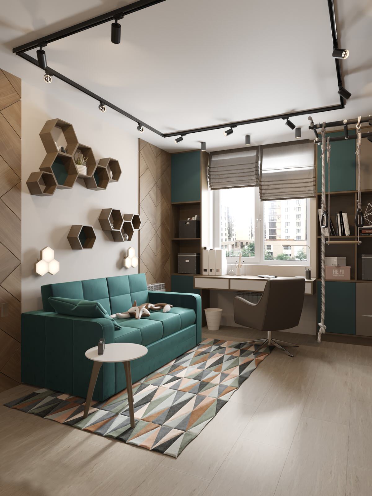 4-к квартира 105 м² в бардовых цветах