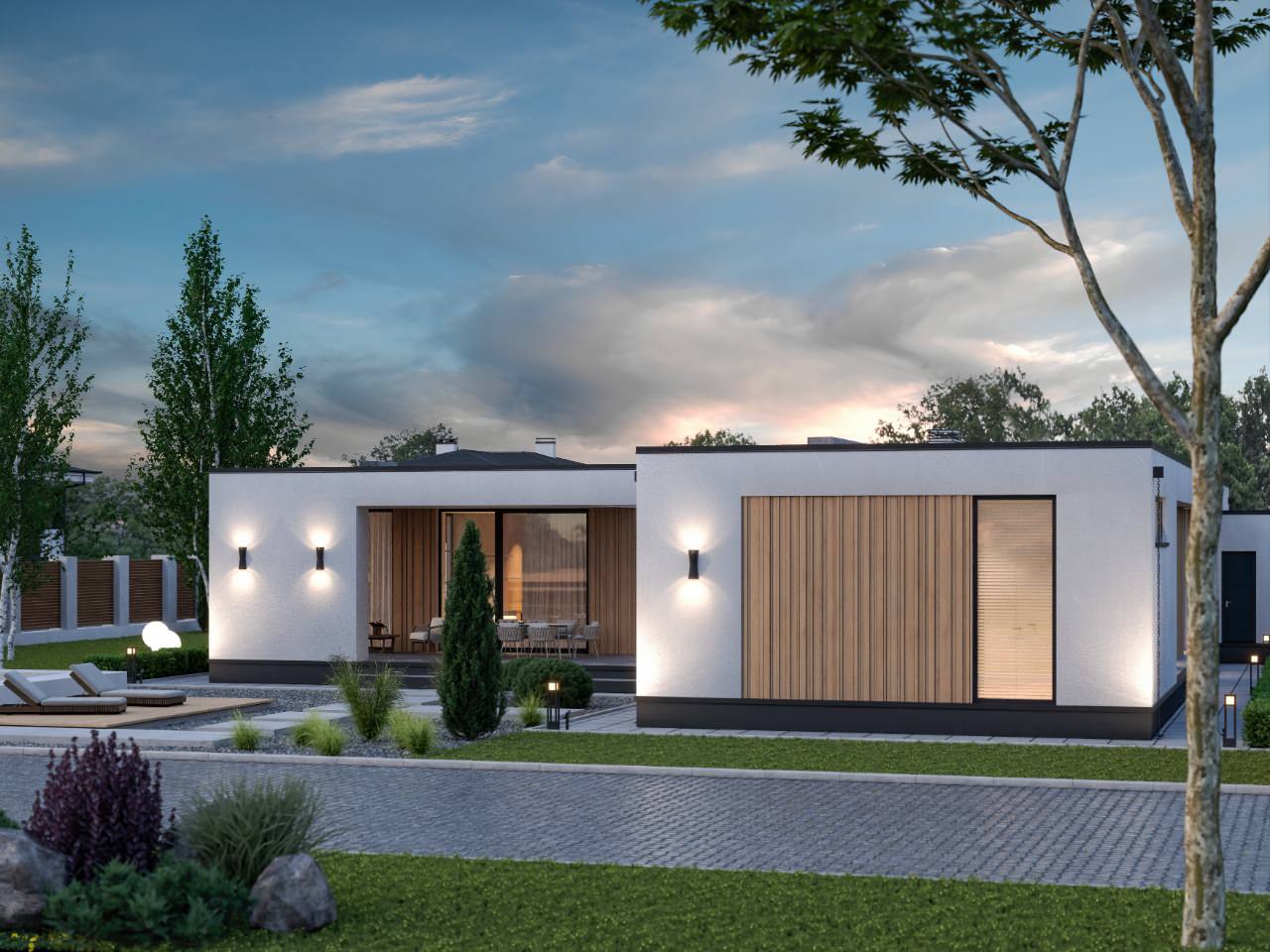 Проект одноэтажного жилого дома в пригороде г. Истра