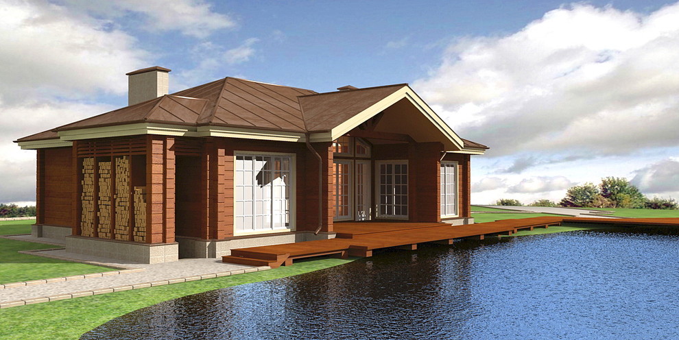 Домик на берегу озера