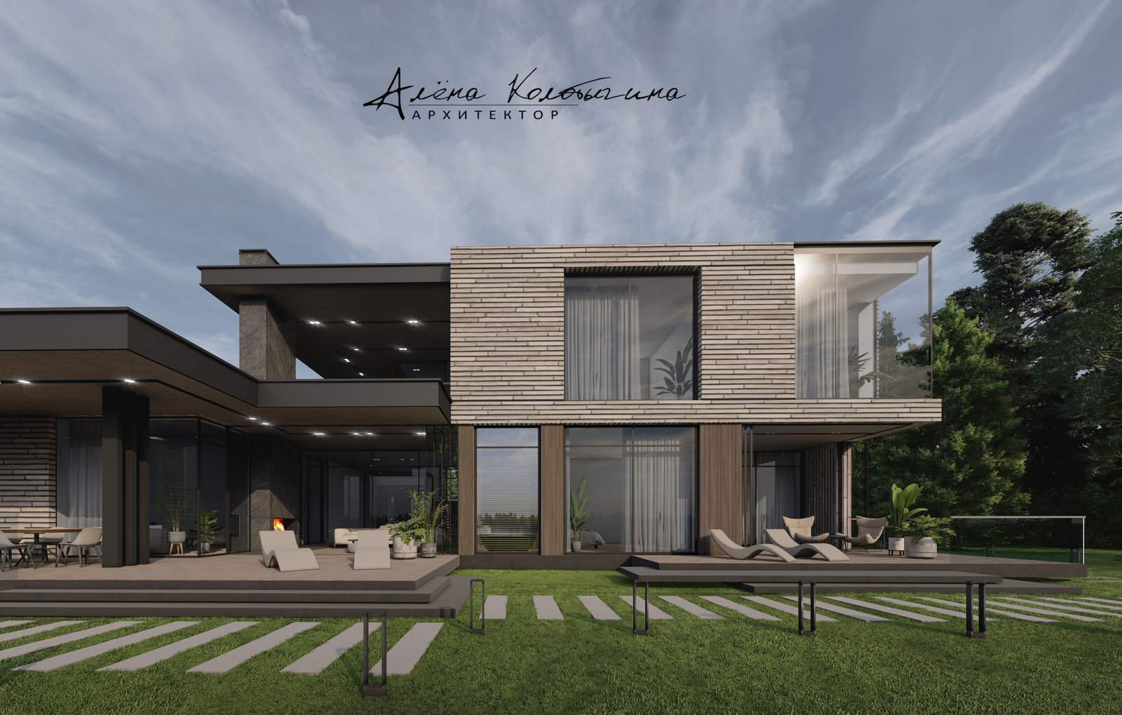 Дом в стиле европейский минимализм 712 м.кв