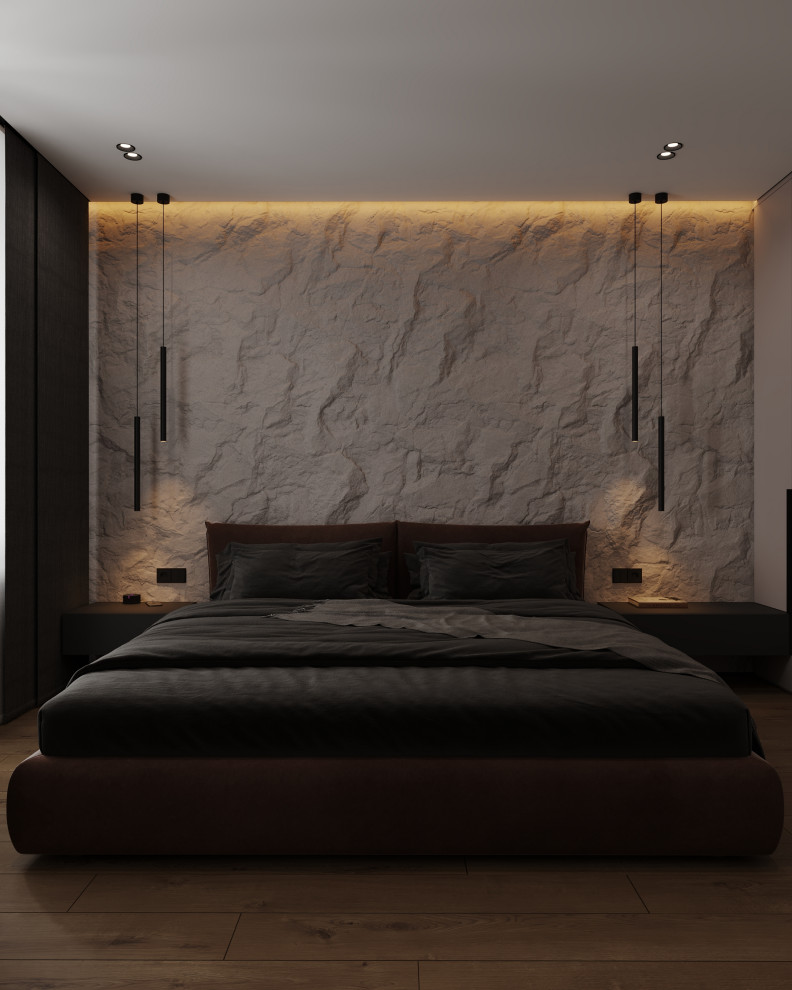 Обложка проекта: Спальня (ЖК "Илмари", трехкомнатная квартира, Пенза)