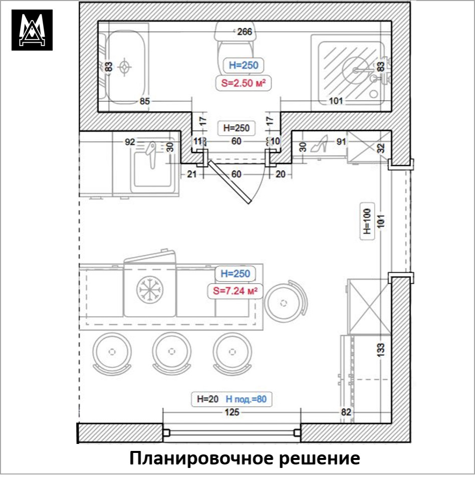 Обложка проекта: Проект кухонного пространства