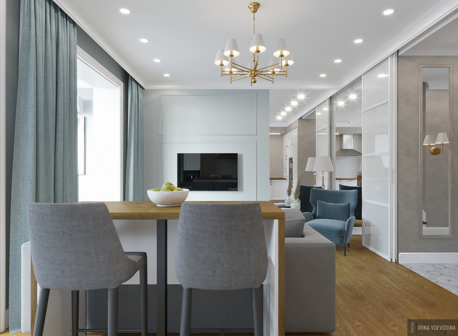 Блок секция у моря для семейной пары