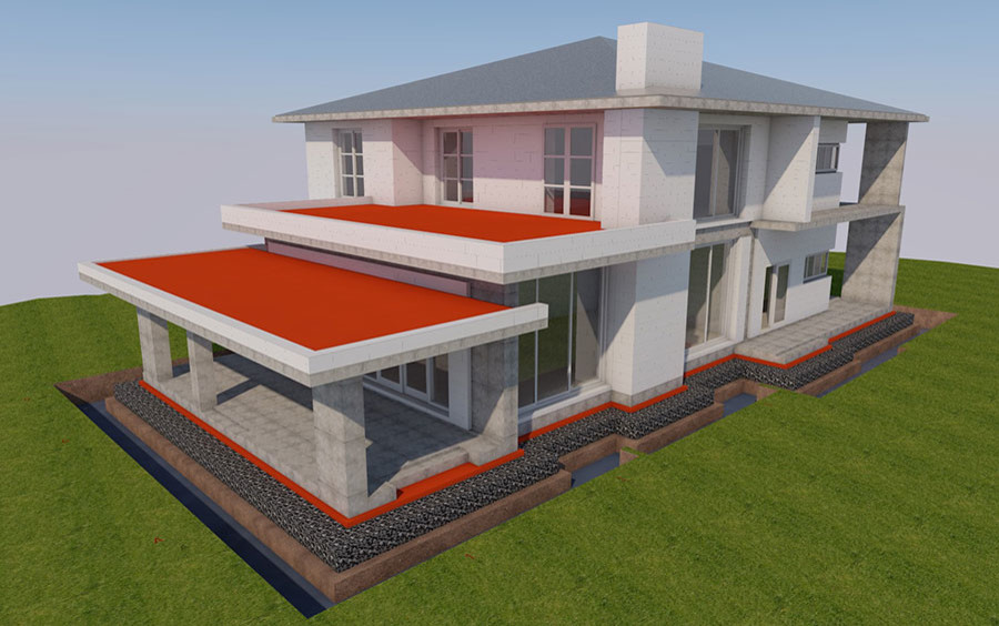 Проект большого 2-х этажного коттеджа в современном стиле