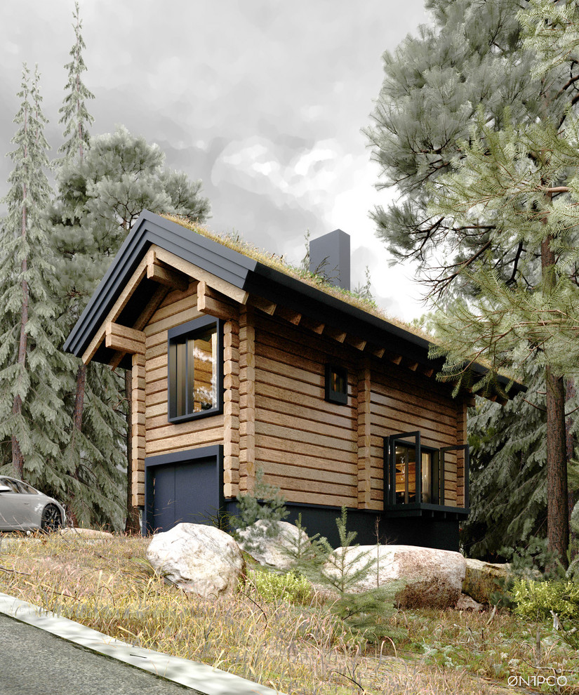 Ультимативно-узкий дом из лафета сибирской лиственницы / 95 м.кв