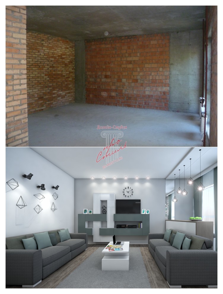 Москва. Отрадное. Дизайн-проект. До и после.