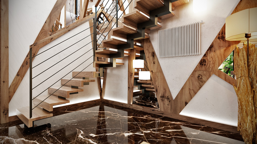 Современная интерпретация шале, просторный загородный дом