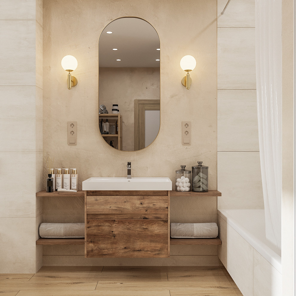 Четырех-комнатная квартира в светлых тонах.